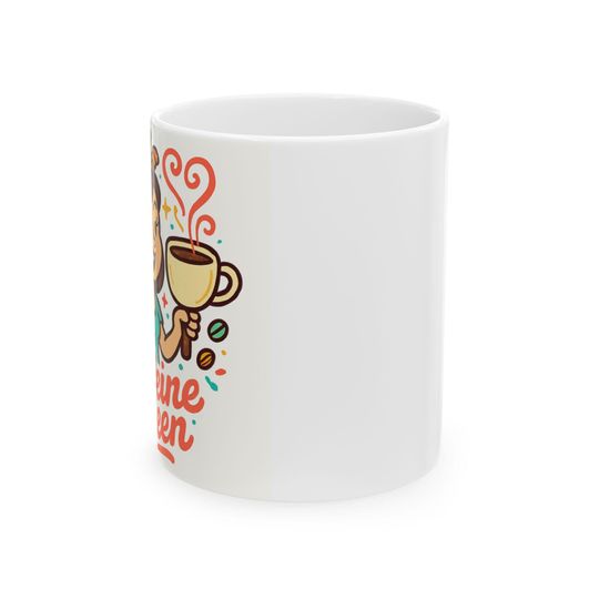 Coffee Queen Mug | Cute Coffee Cup Illustration, Latte Art, Cafe Vibes