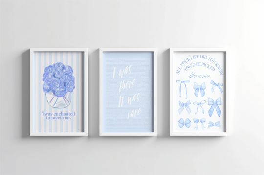 Taylorr Inspired Art Print Set, Girly College RoomDecor
