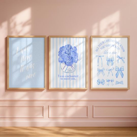 Taylorr Inspired Art Print Set, Girly College RoomDecor