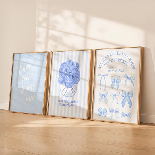 Taylorr Inspired Art Print Set, Girly College RoomDecor