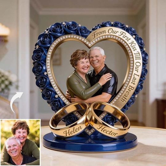 Custom Any Couple Photo - From Our First Kiss - Personalized Couple Custom Shaped Acrylic Plaque