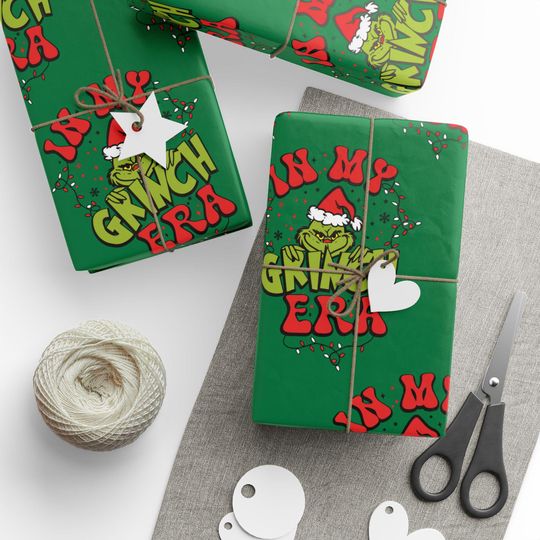 In My funny character Era Wrapping Paper, Funny Christmas Gift Wrap