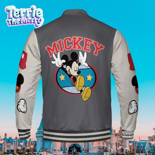 Mickey Mouse Varsity Jacket, Personalized Disney Baseball Jacket