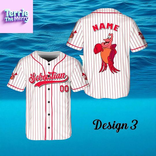 Custom Mermaid Baseball Jersey  Personalized Name & Number Family Matching Outfit
