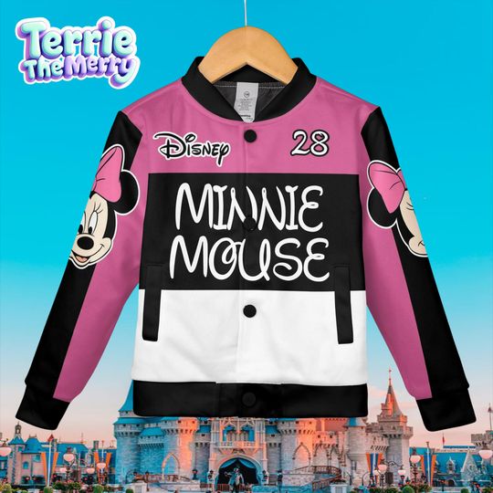 Minnie Mouse Baseball Jacket, Kids & Youth Varsity Jacket