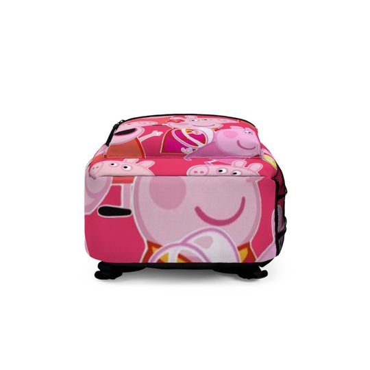 Family Pig Collage Backpack, Kids Character School Bag