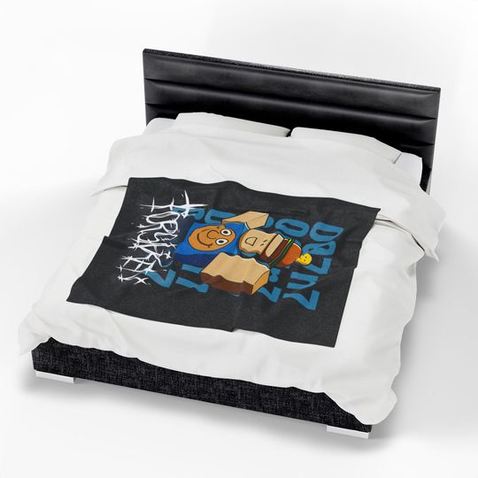 007n7 Inspired Fleecy Plush Blanket – Roblox Game, Gift for Gamers, Room Decor for Winter