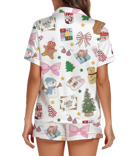 Gingerbread Man & Snowman Christmas Pajamas Set, Classic Holiday PJs, Long Sleeve Family Matching Sleepwear, Xmas Gift Idea