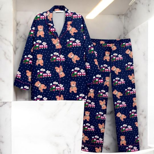 Family Christmas Pajama Set: Brushed Silk Holiday Loungewear