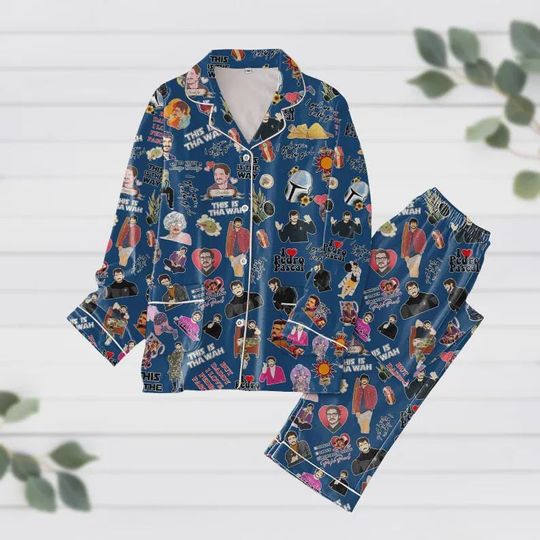 Pedro Pascal Pajama Set, Brushed Silk Sleepwear