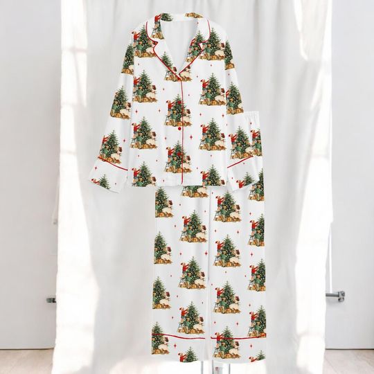 Womens Funny Im About To Deck These Halls Pajama Set