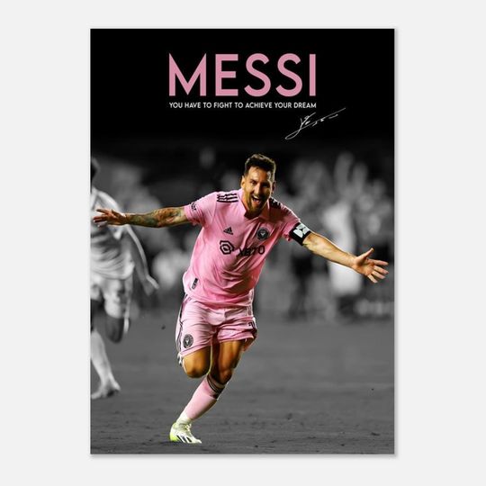 Messi Inter Miami Vertical Poster