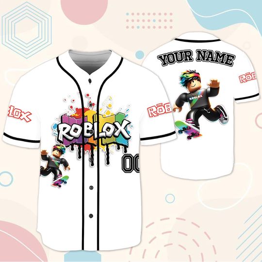 Custom Roblox Birthday Baseball Jersey, Gamer Outfit