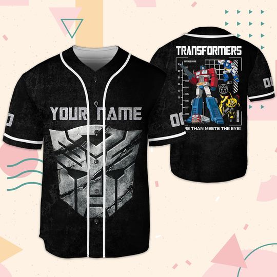 Custom Transformers Baseball Jersey