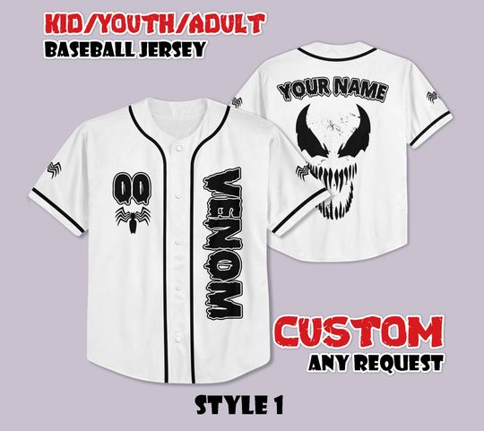 Custom Vemon Baseball Jersey, Trick Or Treat Shirt, Personalized Vemon Halloween Jersey, Horror Halloween Shirt, Birthday Gifts