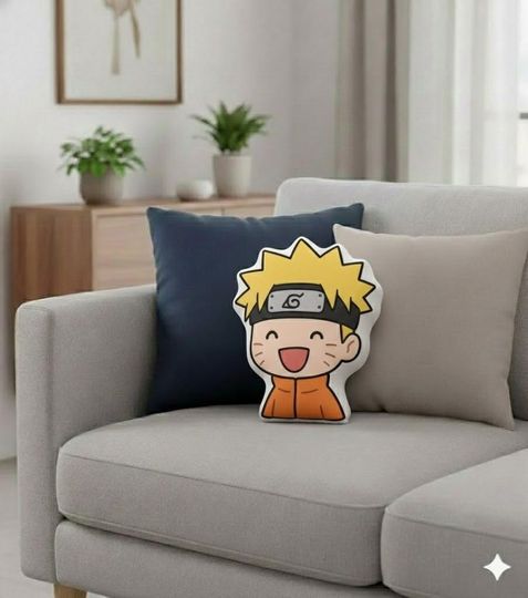 Smiling Ninja Anime Style Printed Pillow