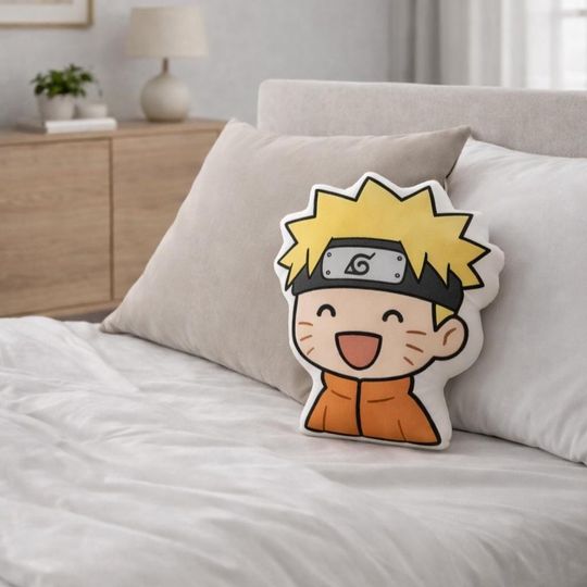Smiling Ninja Anime Style Printed Pillow
