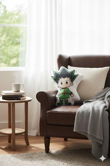 Gon Freecss Pillow, xHunter Anime Cushion, Gon Chibi Pillow
