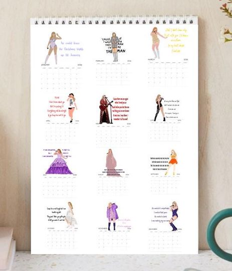 Taylors Lyrics 2026 Calendar | taylors version Music Art Gift