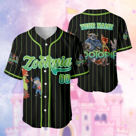 Personalized Zootopia 2 Baseball Jersey, Custom Nick Wilde Judy Hopps Baseball Shirt