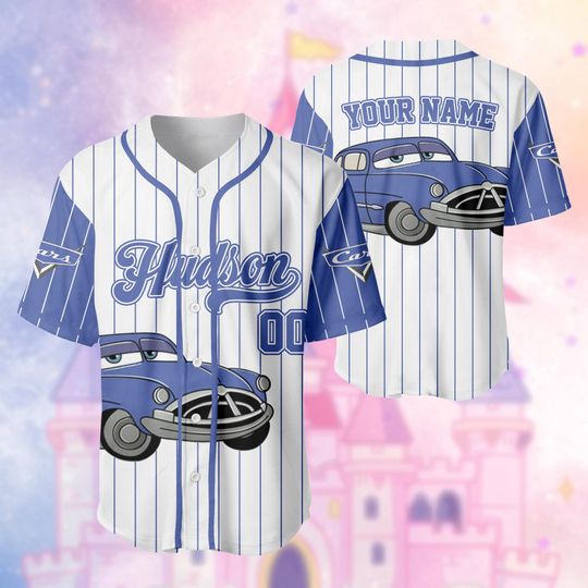 Custom Doc Hudson Baseball Jersey, Disney Doc Hudson Jersey, Personalized Disney Cars Shirt, Family Matching Outfit, Birthday Gift Idea