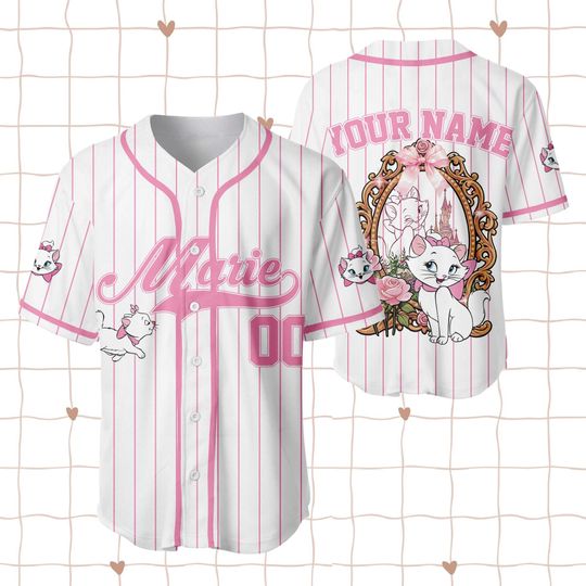 Disney The Aristocats Baseball Jersey, The Aristocats Team Shirt, Marie Cat Thomas Duchess Jersey, Disney The Aristocats Kids Shirt