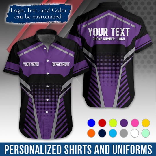 Custom Basic Workwear  Graphic Shirt with Name/Logo Personalization