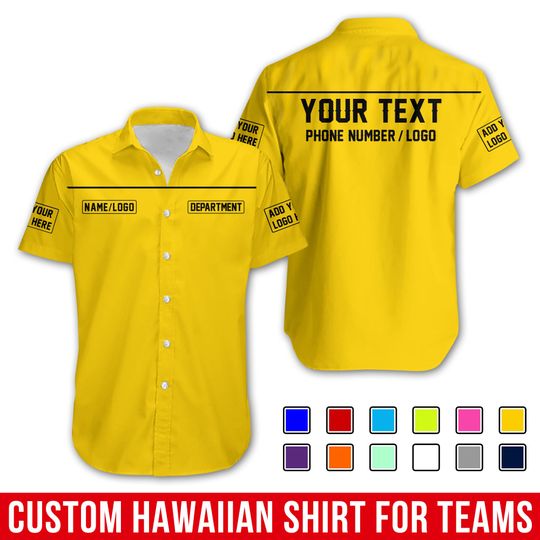 Custom Basic WorkShirt with Logo & Name  Personalized Uniform Shirt for Garage, Shop, or Business