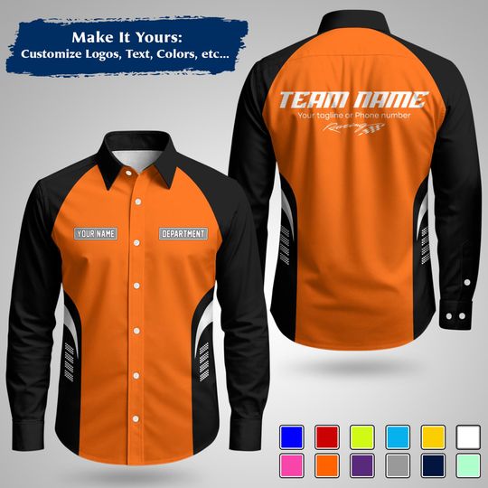 Custom Racing Uniform | Personalized Name, Logo & Company Text Workwear