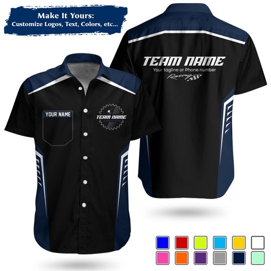 Custom Team Name Work Shirt | Personalized Name, Logo & Company Text | Crew Uniform