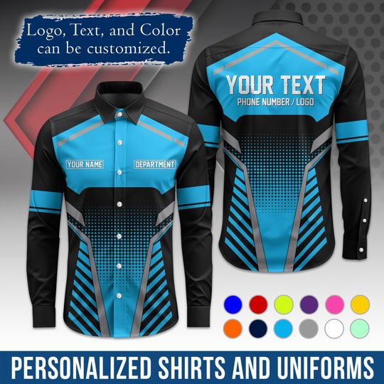 Custom Basic Workwear  Graphic Shirt with Name/Logo Personalization