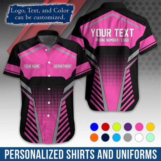 Custom Basic Workwear  Graphic Shirt with Name/Logo Personalization