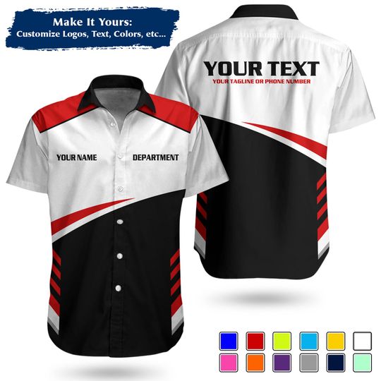 Custom Basic Work Shirt  Personalized 3D all Over Printed Uniform