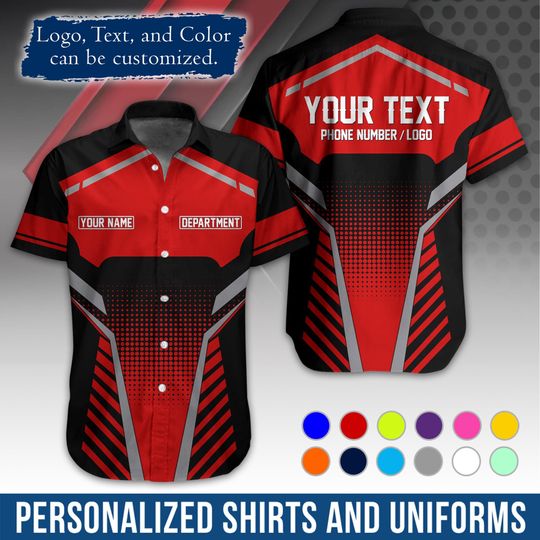 Custom Basic Workwear  Graphic Shirt with Name/Logo Personalization