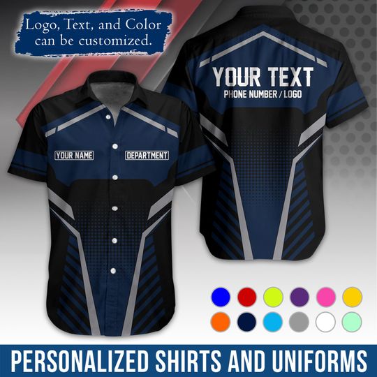 Custom Basic Workwear  Graphic Shirt with Name/Logo Personalization