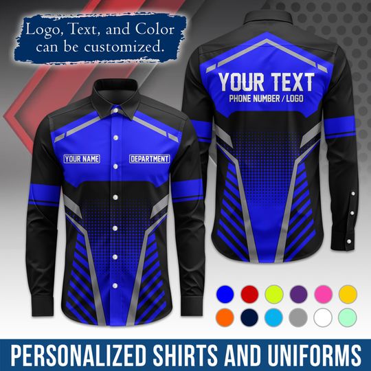 Custom Basic Workwear  Graphic Shirt with Name/Logo Personalization