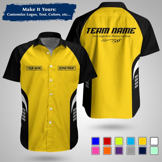 Custom Racing Uniform | Personalized Name, Logo & Company Text Workwear
