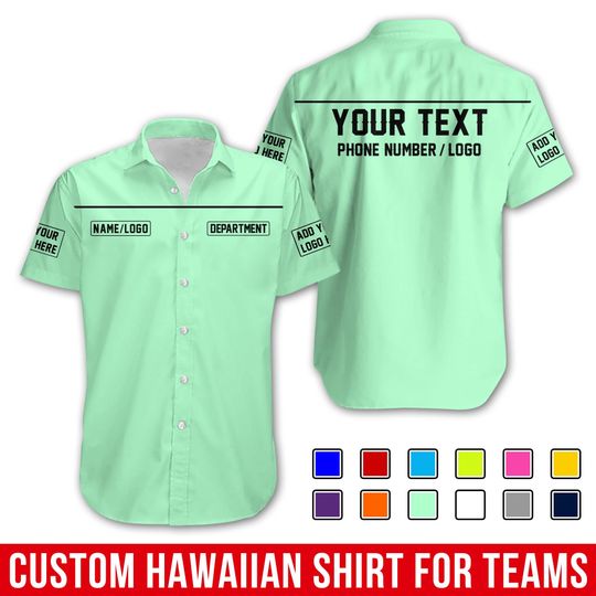 Custom Basic WorkShirt with Logo & Name  Personalized Uniform Shirt for Garage, Shop, or Business