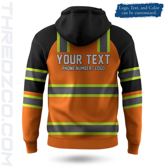 Custom Workwear Shirt: Personalized Non Reflective Orange Company Uniform