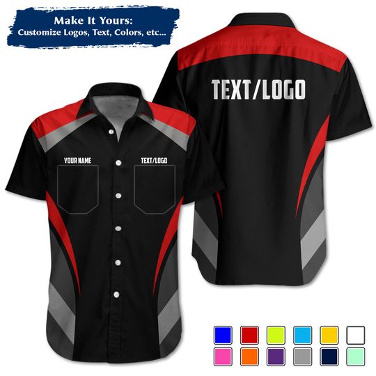 Custom Mechanic Work Shirt | Personalized Logo, Name & Color Options