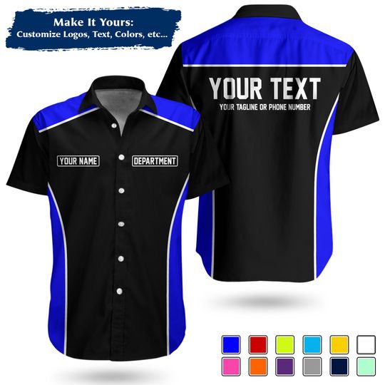 Custom Basic Mechanic Shirt | Personalized Name DepartMent Text Workwear