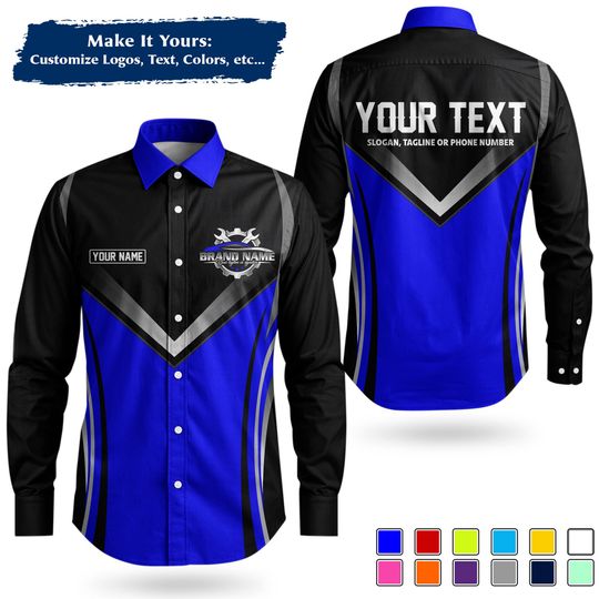 Custom Workwear Shirt: Personalized Mechanic Company Uniform