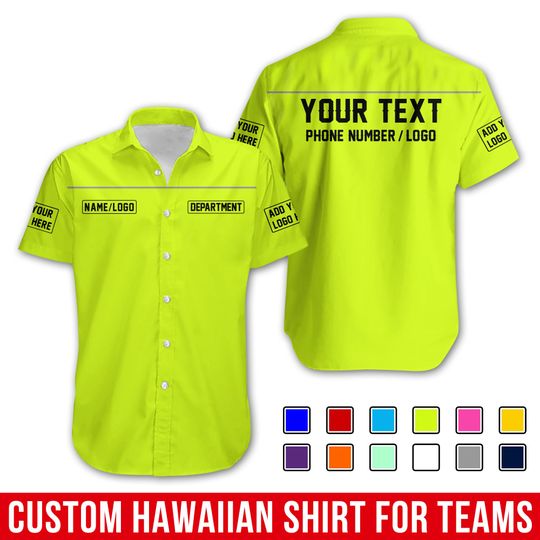 Custom Basic WorkShirt with Logo & Name  Personalized Uniform Shirt for Garage, Shop, or Business