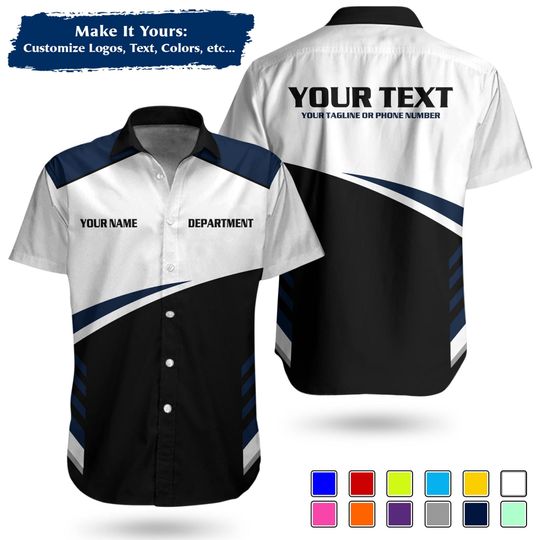 Custom Basic Work Shirt  Personalized 3D all Over Printed Uniform