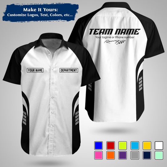 Custom Racing Uniform | Personalized Name, Logo & Company Text Workwear
