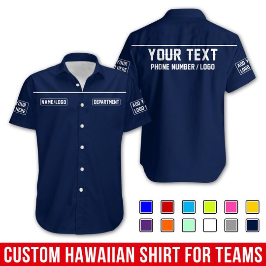 Custom Basic WorkShirt with Logo & Name  Personalized Uniform Shirt for Garage, Shop, or Business