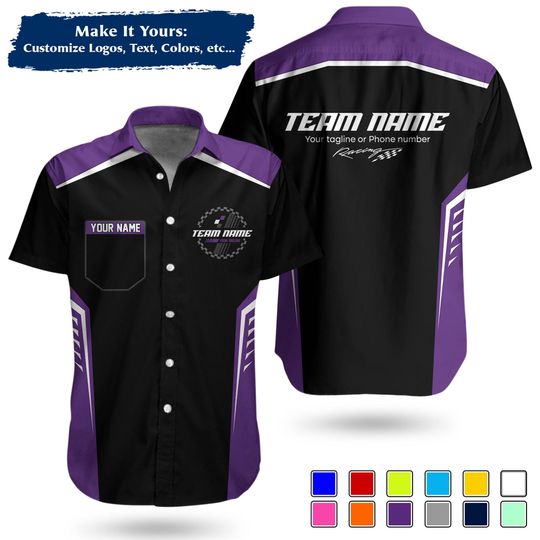 Custom Team Name Work Shirt | Personalized Name, Logo & Company Text | Crew Uniform