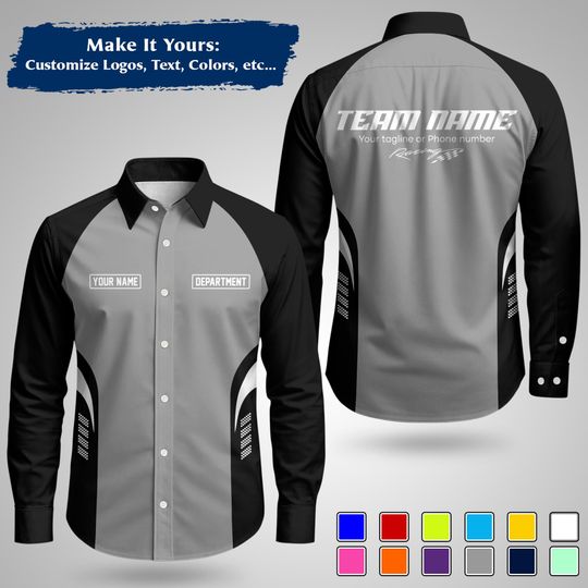 Custom Racing Uniform | Personalized Name, Logo & Company Text Workwear