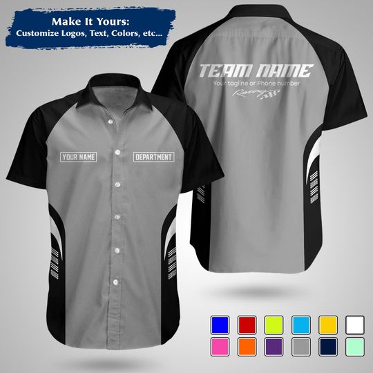 Custom Racing Uniform | Personalized Name, Logo & Company Text Workwear
