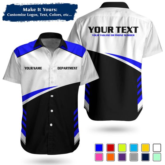 Custom Basic Work Shirt  Personalized 3D all Over Printed Uniform